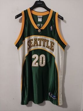 Reebok Authentic Vtg 2000's Seattle Supersonics Gary Payton "The Glove" Size 48